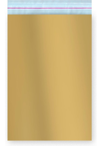 Bantlı Metalize Lüks Hediye Paketi Gold 50'li 20 x 25 CM