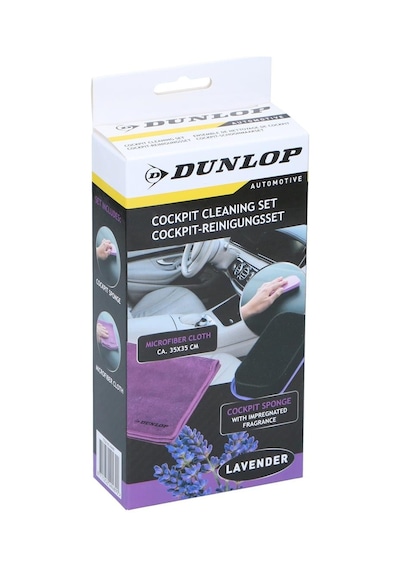 Dunlop Dun101 Torpido Temizlik Seti 2 Parça Mikrofiber Bez + Sünger Lavanta