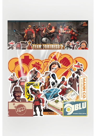 Team Fortress 2 Tf2 33 Parça Kaliteli Laptop Telefon Termos Etiket Seti