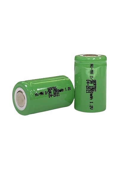 1.2v 1200 Mah - 2/3a - Ni-mh Şarjlı Pil - Başsız / Flat Head