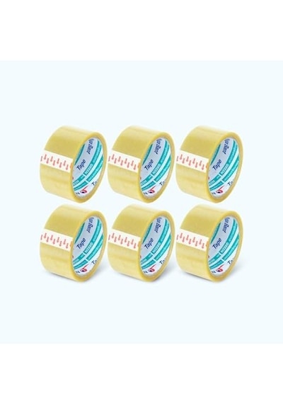 45 Mm X 40 Mt Şeffaf Koli Bandı Akrilik 6 Adet 1