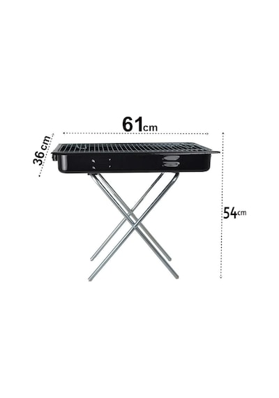 Paslanmaz Emaye Seyyar Ayaklı Kömürlü Mangal 60 CM
