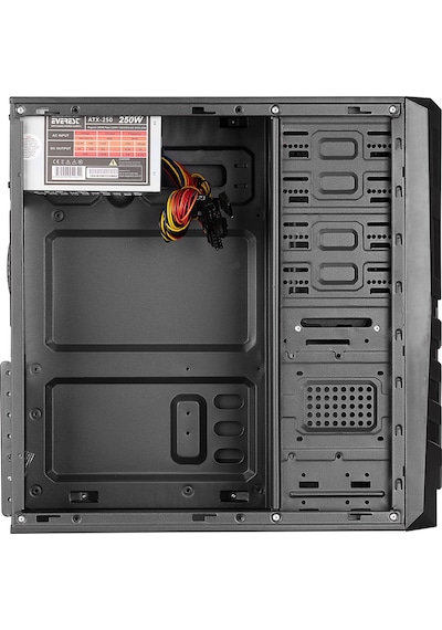 Everest 720R Peak 250W 2 Sata Mesh Midi Tower Bilgisayar Kasası Siyah