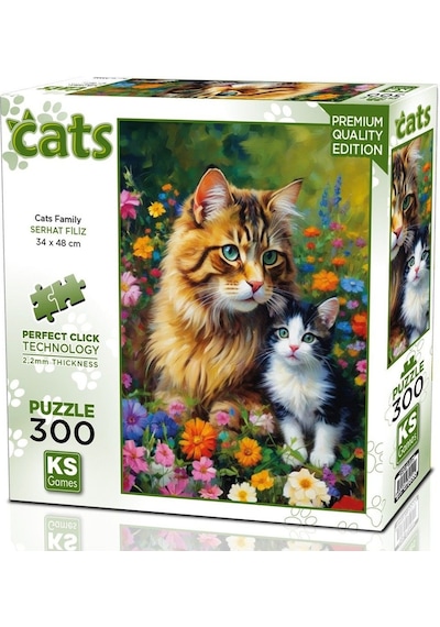 Ks Games 300 Parça Cats Family - Kedi Ailesi Puzzle - 19257 - Serhat Filiz