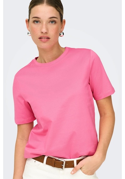 Only Onlfreja Luxe Kadın Tişört Kısa Kollu Pembe