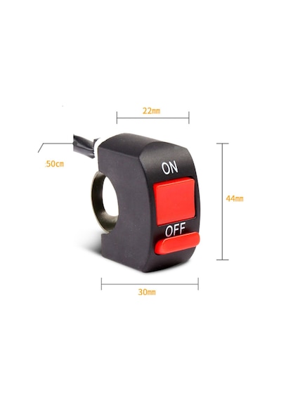 Motosiklet Açma Kapama Düğmesi 3 Kablolu On Off Switch Çok Amaçlı