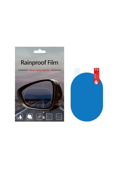 Oto Motto Oto Dış Ayna Yağmur Kaydırıcı Yağmur Tutmaz Kaydırıcı Oval Film 2 Adet Sağ/sol