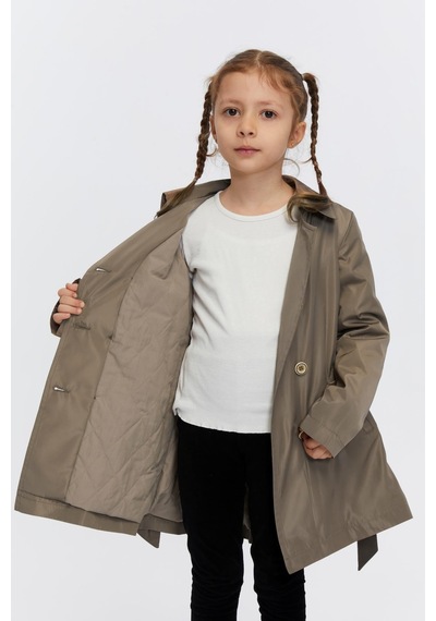Belden Bağlamalı Kız Çocuk Trençkot 51316 Camel