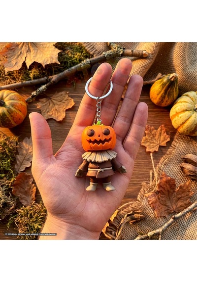 Balkabağı Figürü Anahtarlık, Hediyelik Halloween Çanta Aksesuarı Ve Hareketli Oyuncak Pumpz Turuncu
