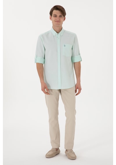 U.S. Polo Assn. Erkek Mint Regular Fit Cepli Gömlek 50306340-VR090