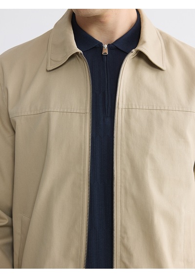 Lcwaıkıkı Classic Bej Regular Fit Gömlek Yaka Erkek Ceket