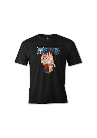 One Piece - Luffy Run Siyah Erkek Tshirt