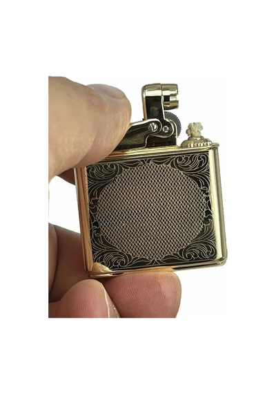 Retro Benzinli Çakmak Muhtar Çakmağı Altın Metal