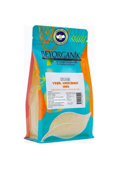 Beyorganik Pestisit Analizli Organik Yeşil Mercimek Unu 350 G