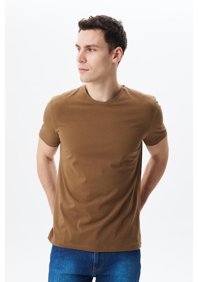 AR-MA Arma Erkek Regular Fit Basic Süprem Bisiklet Yaka Tişört Y29344453002 Kahverengi