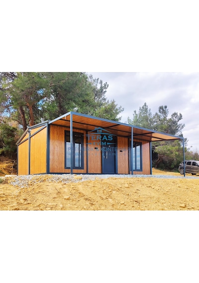 850 X 700 Teras Evim Sandwichpanel 2+1 Kendinden Çatılı Verandalı Kredi Kartına Vade Farksız Taksit Fabrikadan