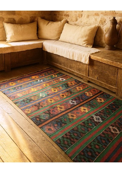 Antika Selendi Kilim 70 Yıllık El Dokuma Yün Halı 180x365 Cm
