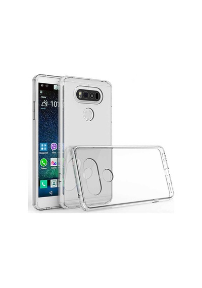 Kvy Lg V20 Kamera Korumalı Süper Silikon Kılıf Şeffaf
