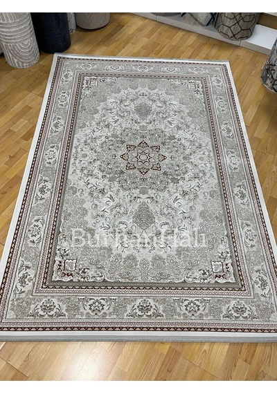 Optima Halı İsfahan Serisi Salon Oturma Odası Halısı 160x230 Taba Gri Taba