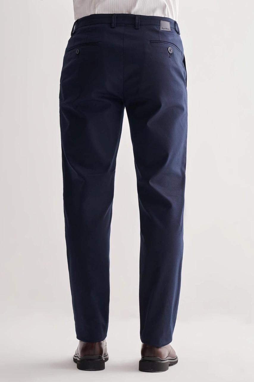 İmza Lacivert Yan Cep Düz Paça Pamuklu Comfort Fit Chino Casual Pantolon 1003255167 Lacivert