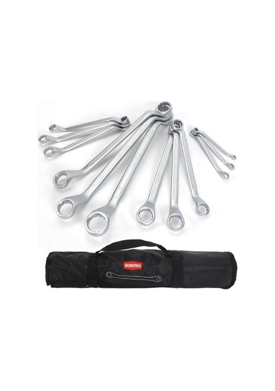 Workpro Wp202510 6-32mm 12 Parça Cr-v Profesyonel İki Ağızlı Yıldız Anahtar Takımı + Bez Taşıma Kılıfı Fr Wp202510