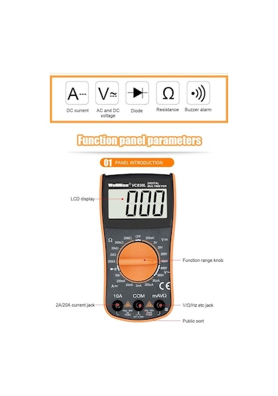Wellhise VC830L Ölçü Aleti Multimetre Avometre