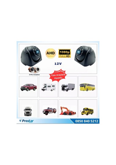 Ahd 1080p/720p Metal Mini Kamera Yan Ve Arka İçin Uyumlu