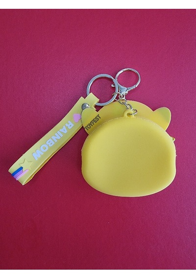 Pokemon Pikachu Figürlü Yumuşak Silikonlu Fermuarlı Mini Cüzdan Anahtarlık Çanta Süsü Model 2- 10 Cm