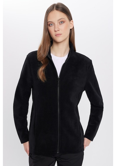 Tudors Unisex Siyah Anti-pilling Tüylenme Yapmayan Standart Fit Tam Fermuarlı Soğuk Geçirmez Polar Hırka-32472 Sİyah