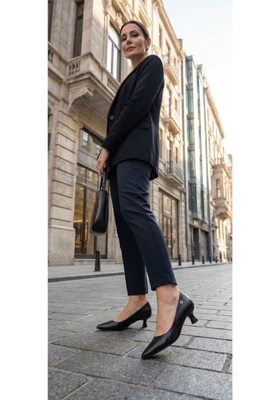 Alewomen Doss Siyah Cilt Deri 4cm Alçak Topuk Sivri Burun Sitiletto Rahat Hafif Kadın Ayakkabısı Siyah Alewomen Doss Siyah Cilt Deri 4cm Alçak Topuk Sivri Burun Sitiletto Rahat Hafif Kadın Ayakkabısı Siyah