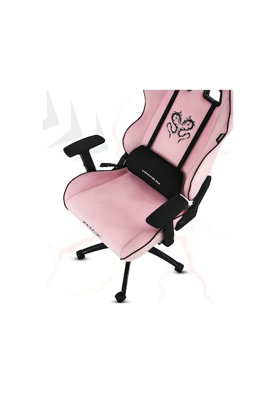 Rio Balerion Terletmez Kadife Kumaş Pembe Gaming Oyuncu Koltuğu - 2 Pembe