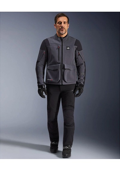 Alpinestars Maxdura Ds Xf Korumalı Motosiklet Montu Koyu Gri Siyah