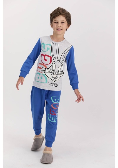 Bugs Bunny Lisasnslı Karmelanj Erkek Çocuk Ribanalı Pijama Takımı 5274-28060 Kar Melanj Bugs Bunny Lisasnslı Karmelanj Erkek Çocuk Ribanalı Pijama Takımı 5274-28060 Kar Melanj