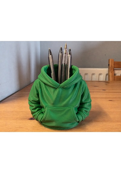 3d Baskı Kapüşonlu Sweatshirt Kalemlik - Masaüstü Organizer-yeşil Çok Renkli