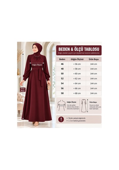 Miss Meliss Büyük Beden Anne Krep Kumaş Şık Boydan Elbise Bordo Bordo