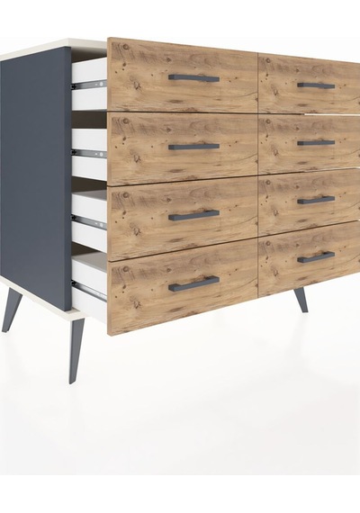 Hyperion Şifonyer 8 Çekmeceli 88x44x80 Antrasit-aytaşı/çam Aytaşı/çam Hyperion Şifonyer 8 Çekmeceli 88x44x80 Antrasit-aytaşı/çam Aytaşı/çam