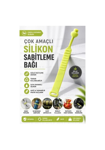 Çok Amaçlı Silikon Sabitleme Bağı Tekrar Kullanılabilir Esnek Kablo Düzenleyici Ve Eşya Sabitleme
