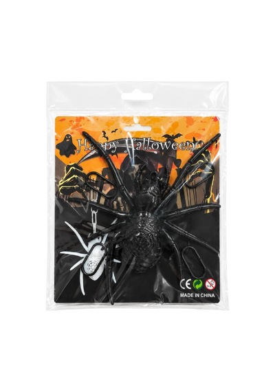 Işıklı Siyah Örümcek Dekoru Halloween Cadılar Bayramı Parti Malzemesi 27,5 X 17 Cm