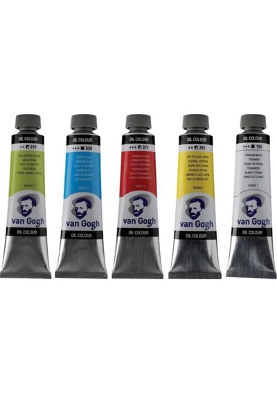 Talens Van Gogh Yağlı Boya 40ml - Ana Renk Tonları 5'li Set Çok Renkli