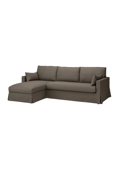 Ikea Gri Rahat Kanepe - Uzanma Koltuklu 3'lü Kanepe Kılıfı