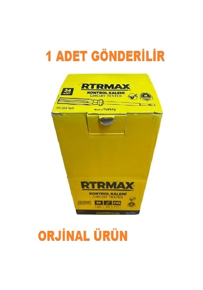 Rtrmax Kontrol Kalemi Çelik Uçlu Uzun Ömürlü Teflon Bant İle