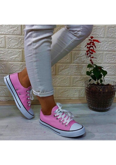 Fiyra 554 Pembe Kısa Unisex Sneaker Keten Spor Ayakkabı 001