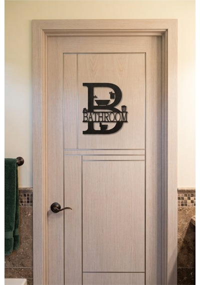 Banyo Kapı Tabelası Şık Tasarım