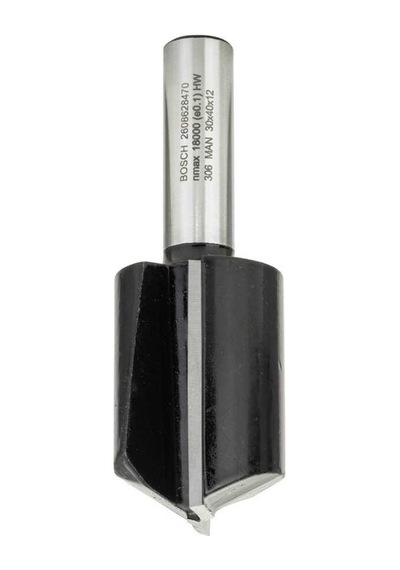 Bosch Standard Seri Ahşap İçin Çift Oluklu, Sert Metal Ekstra Uzun Düz Freze Ucu 12*30*81mm