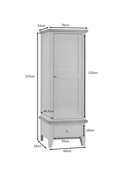Masifart_Mobilya Masifart Soho 70 Cm Boy Dolabı