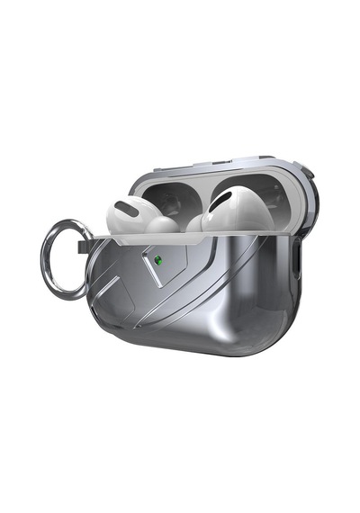 Diesel Apple AirPods Uyumlu Pro / Pro 2 İçin Parlak Kılıf - Gümüş