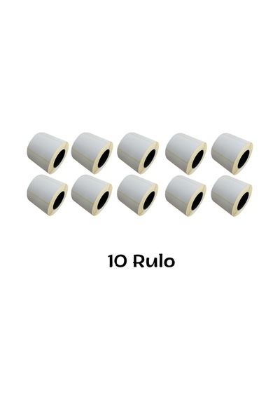 10 Rulo 40x58 Termal Terazi Etiketi, Yapışkanlı Barkod Etiketi 1 Rulo 500 Adet Etiket Diğer