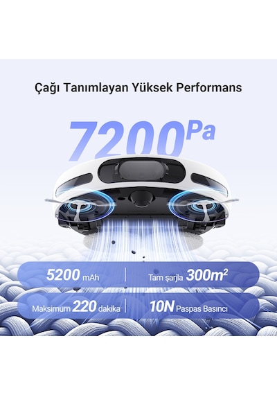 Ezvız RS20 Pro 65 W Robot Süpürge Beyaz