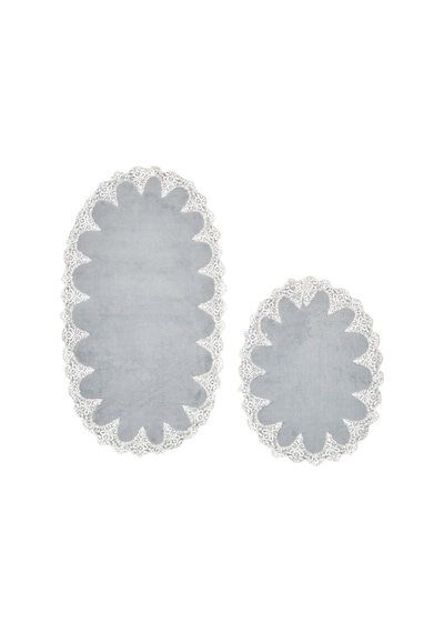 Zara Oval 2 Parça Banyo Takımı gri