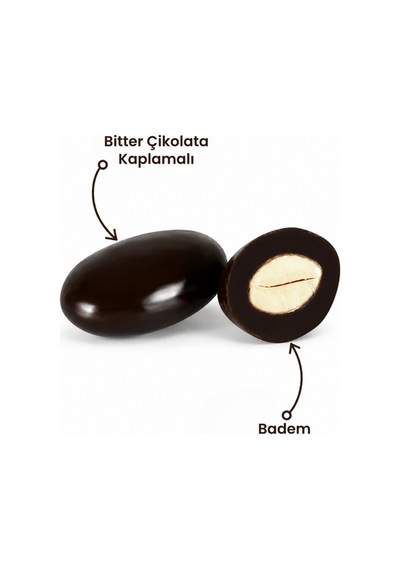Bitter Çikolatalı Badem Draje 500 G